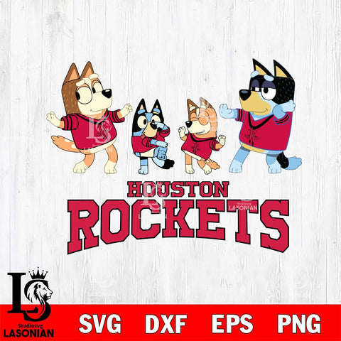 Houston Rockets Bluey Dance Squats Svg Eps Dxf Png File, Digital Download, Instant Download