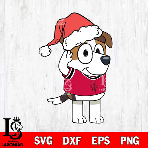 Houston Rockets Bluey Jack Christmas Svg Eps Dxf Png File, Digital Download, Instant Download