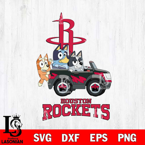 Houston Rockets Bluey friends Svg Eps Dxf Png File, NBA svg, Digital Download, Instant Download