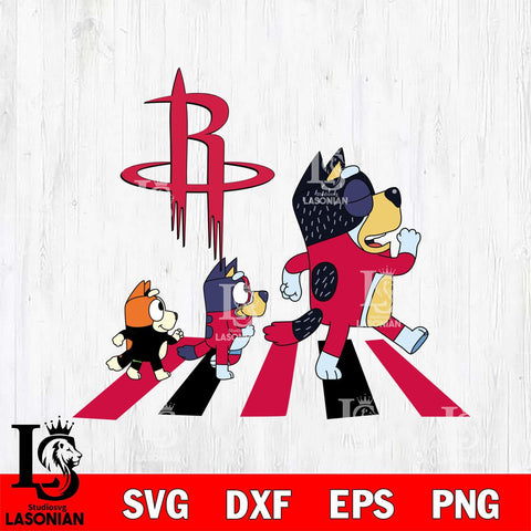 Houston Rockets Bluey sport 6 Svg Eps Dxf Png File, Digital Download, Instant Download