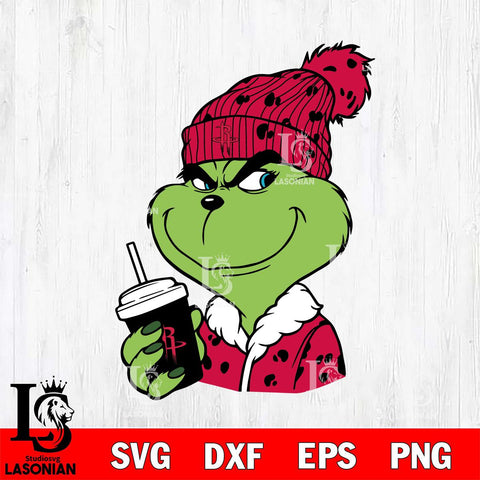 Houston Rockets Boujee Grinch 3 Svg Eps Dxf Png File, Digital Download, Instant Download