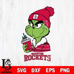 Houston Rockets Boujee Grinch Christmas Cut Files Cricut, Svg Dxf Eps Png file , Silhouette