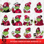 Houston Rockets Boujee Grinch NBA Bundle 12 SVG Eps Dxf Png File, Digital Download, Instant Download