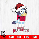 Houston Rockets Christmas Bluey Hat Svg , Christmas Svg , Bluey svg , Digital Download, dxf eps png pdf file