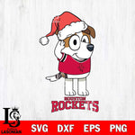 Houston Rockets Christmas Bluey Jack Sport Svg , Christmas Svg , Bluey svg , Digital Download, dxf eps png pdf file