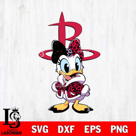 Houston Rockets Fancy Daisy Duck Disney Svg Eps Dxf Png File, Digital Download, Instant Download