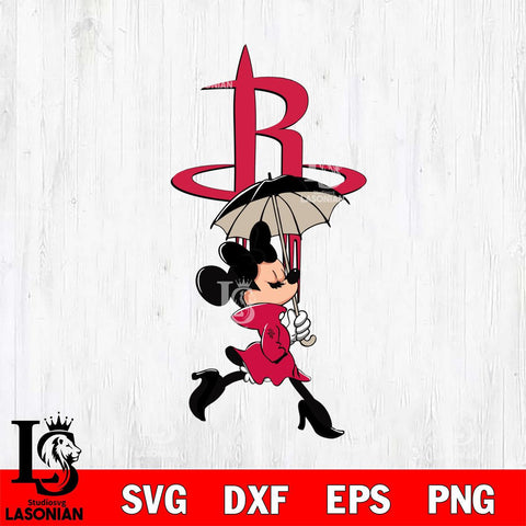 Houston Rockets Fancy Minnie Svg Eps Dxf Png File, Digital Download, Instant Download