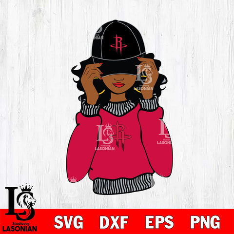 Houston Rockets Girls sport 7 Svg Eps Dxf Png File, Digital Download, Instant Download