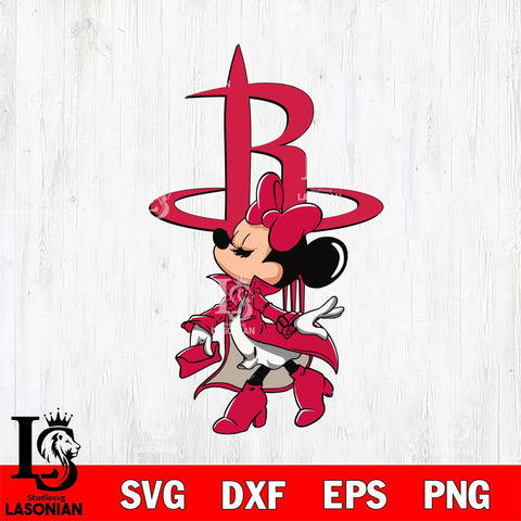 Houston Rockets Glamorous Minnie Svg Eps Dxf Png File, Digital Download, Instant Download