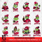 Houston Rockets Grinch Christmas NBA Bundle 12 Cut Files Cricut, Svg Dxf Eps Png file , Silhouette