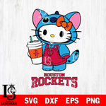 Houston Rockets Hello Kitty Stitch Svg Eps Dxf Png File, NBA svg, Digital Download, Instant Download