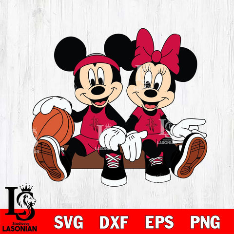 Houston Rockets Mickey Minne 2 Nba Svg Eps Dxf Png File, NBA svg, Digital Download, Instant Download