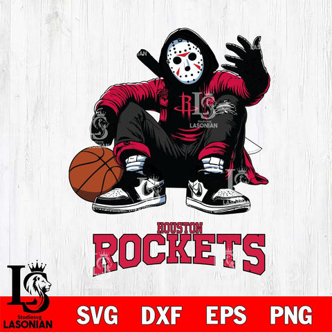 Houston Rockets NBA Jason Voorhees Halloween SVG Svg Eps Dxf Png File, Digital Download, Instant Download