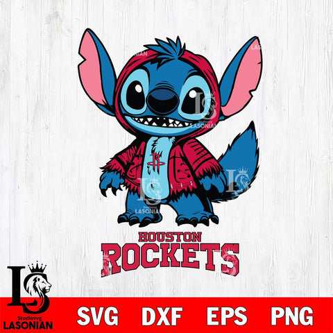 Houston Rockets Stitch Halloween Svg Eps Dxf Png File, NBA svg, Digital Download, Instant Download