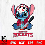 Houston Rockets Stitch Jason Voorhees Svg Eps Dxf Png File, NBA svg, Digital Download, Instant Download