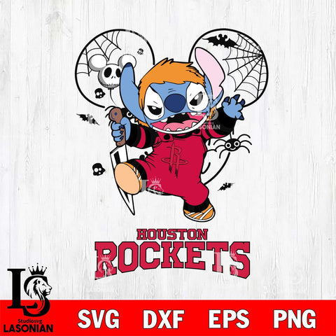 Houston Rockets Stitch Michael Halloween Svg Eps Dxf Png File, Digital Download, Instant Download