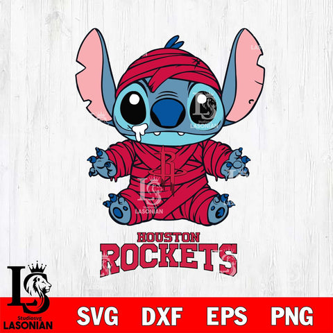 Houston Rockets Stitch Mummy Svg Eps Dxf Png File, NBA svg, Digital Download, Instant Download