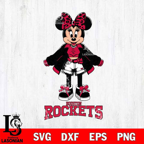 Houston Rockets Style Minnie Disney Svg Eps Dxf Png File, Digital Download, Instant Download