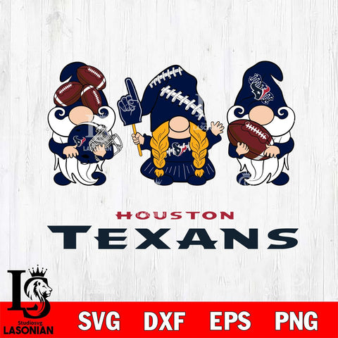 Houston Texans 3 Gnomes Football Svg Eps Dxf Png File, Digital Download, Instant Download