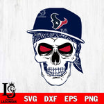 Houston Texans Badass Hat Skull SVG Eps Dxf Png File, Digital Download, Instant Download