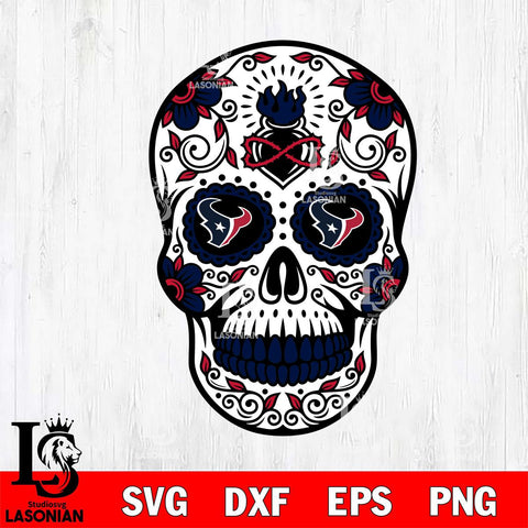 Houston Texans Badass Mexico Skull SVG