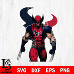 Houston Texans Badass Wolverine Svg Eps Dxf Png File, Digital Download, Instant Download