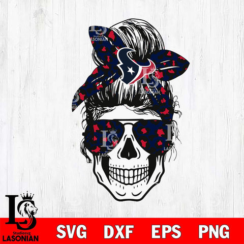 Houston Texans Badass Women Skull SVG