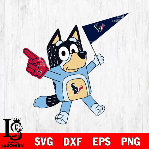 Houston Texans Bandit Bluey Flag Svg Eps Dxf Png File,NFL Cut Svg Files,Digital File,Sublimation