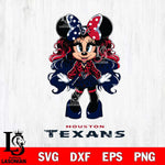 Houston Texans Beauty Minnie Mouse Svg Eps Dxf Png File, Digital Download, Instant Download