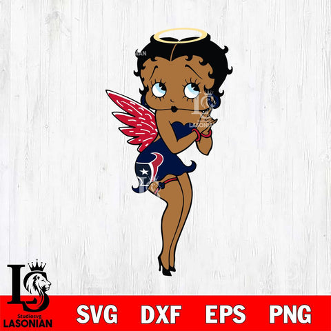 Houston Texans Betty Boop Angel SVG Svg Eps Dxf Png File, Digital Download, Instant Download