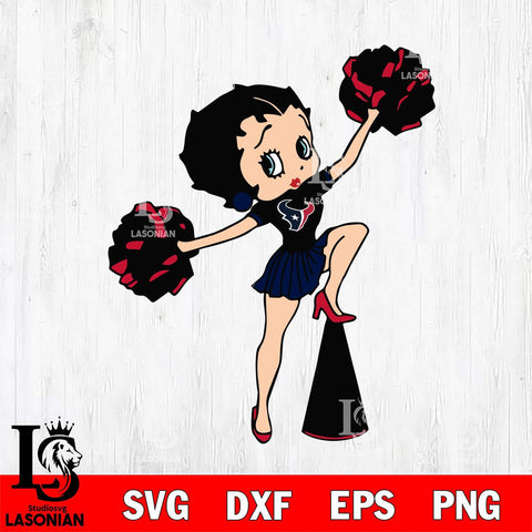 Houston Texans Betty Boop Cheer Leader Svg Eps Dxf Png File, Digital Download, Instant Download