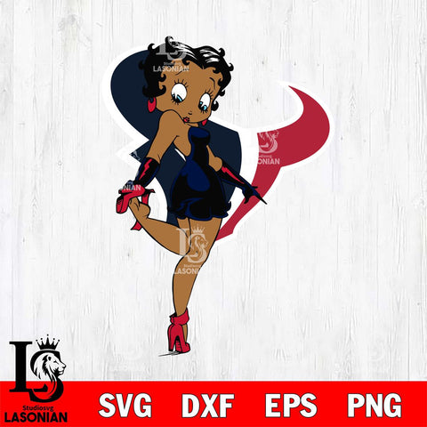 Houston Texans Betty Boop Girl Fan SVG Svg Eps Dxf Png File, Digital Download, Instant Download