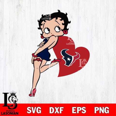 Houston Texans Betty Boop Girl Love Svg Eps Dxf Png File, Digital Download, Instant Download