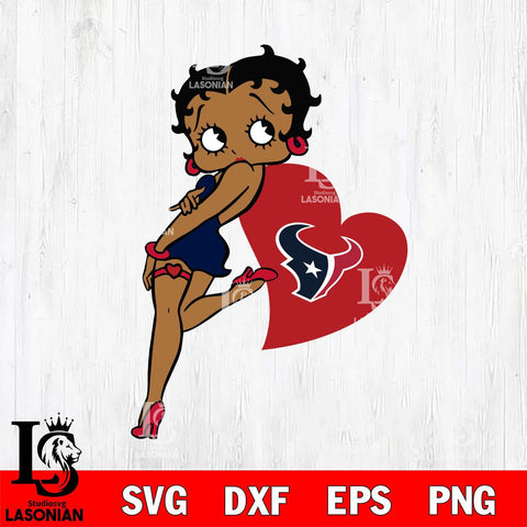 Houston Texans Betty Boop Girl Love SVG Svg Eps Dxf Png File, Digital Download, Instant Download