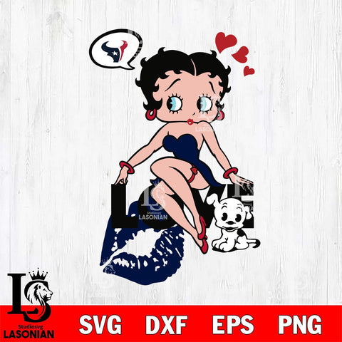 Houston Texans Betty Boop Love Svg Eps Dxf Png File, Digital Download, Instant Download