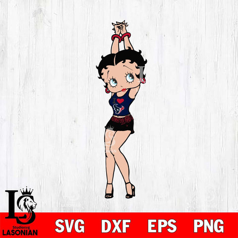 Houston Texans Betty Boop Love NFL Svg Eps Dxf Png File, Digital Download, Instant Download