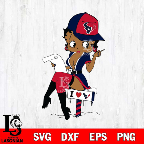 Houston Texans Betty Boop Sexy Fan SVG Svg Eps Dxf Png File, Digital Download, Instant Download