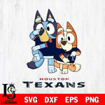 Houston Texans Bluey & Bingo Svg Eps Dxf Png File, NFL svg, Digital Download, Instant Download