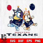 Houston Texans Bluey & Bingo 2 Svg Eps Dxf Png File, NFL svg, Digital Download, Instant Download