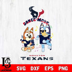 Houston Texans Bluey Bingo Dance Mode Svg Eps Dxf Png File, NFL svg, Digital Download, Instant Download