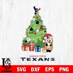 Houston Texans Bluey Chilli Christmas Tree Svg Eps Dxf Png File, Digital Download