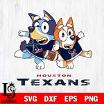 Houston Texans Bluey Chilli NFL Svg Eps Dxf Png File, Digital Download, Instant Download