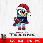 Houston Texans Bluey Christmas Svg Eps Dxf Png File, Digital Download