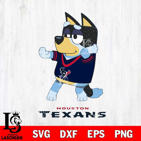 Houston Texans Bluey Dad Dance Svg Eps Dxf Png File, Digital Download, Instant Download