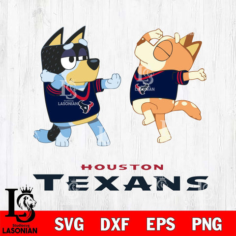 Houston Texans Bluey Dance Svg Eps Dxf Png File, Digital Download, Instant Download