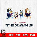 Houston Texans Bluey Dance Mode Squats Svg Eps Dxf Png File, Digital Download, Instant Download