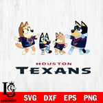 Houston Texans Bluey Dance Squats Svg Eps Dxf Png File, Digital Download, Instant Download