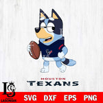 Houston Texans Bluey Football Sport Svg Eps Dxf Png File, Digital Download ,Instant Download, Cricut File