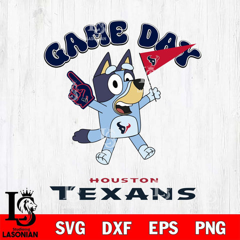 Houston Texans Bluey Game Day Svg Eps Dxf Png File, Digital Download, Instant Download