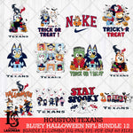 Houston Texans Bluey Halloween 12 SVG Svg Eps Dxf Png File, Digital Download, Instant Download